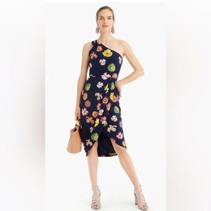 J Crew NWT ❤️ Floral One-Shoulder Dress, size 8
